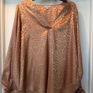 Leopard Print V-Neck Blouse